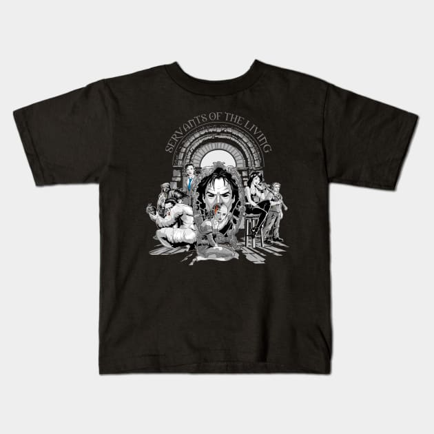 Servants of the Living Kids T-Shirt by saqman